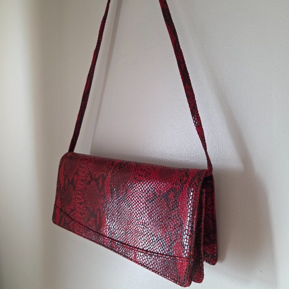 EUC DESIGNER CARLA MANCINI LEATHER HANDBAGS SNAKESKIN - Picture 3 of 14